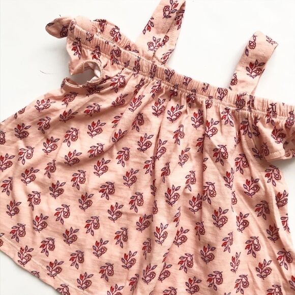 Old Navy cold shoulder floral print top EUC 18-24m - Picture 2 of 4
